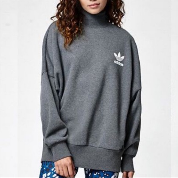 adidas Tops - Adidas Mock Neck Sweater sweatshirt Women xs gray